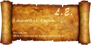 Laurentzi Emese névjegykártya