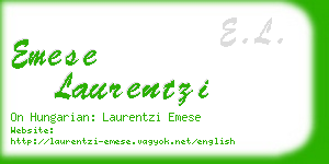 emese laurentzi business card